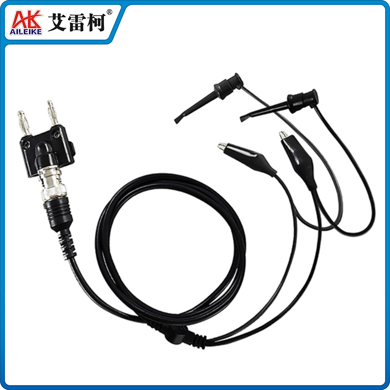 ALK475-0004-0001 手操器通信线(全黑钩夹一体)   ALK475-0004-0001 手操器通信线(全黑钩夹一体)